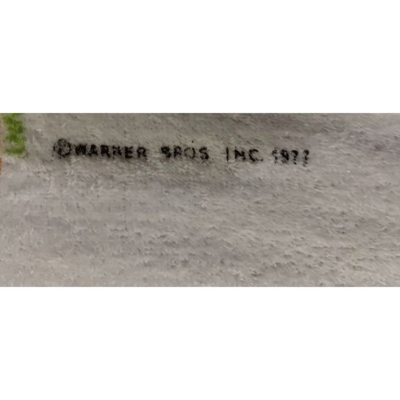 Vintage 1977 Warner Bros Bugs Bunny Hand Towel Baseball Sports Cartoon USA - Picture 5 of 7